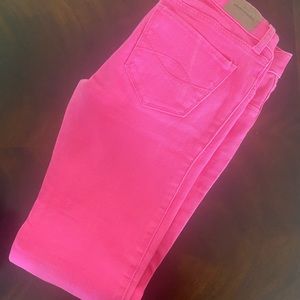 Abercrombie Highlighter Pink Jeans (NWOT)
